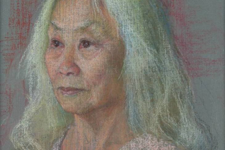 Ellen Eagle, Portrait Painting in Pastel. 2D, Mixed Media
